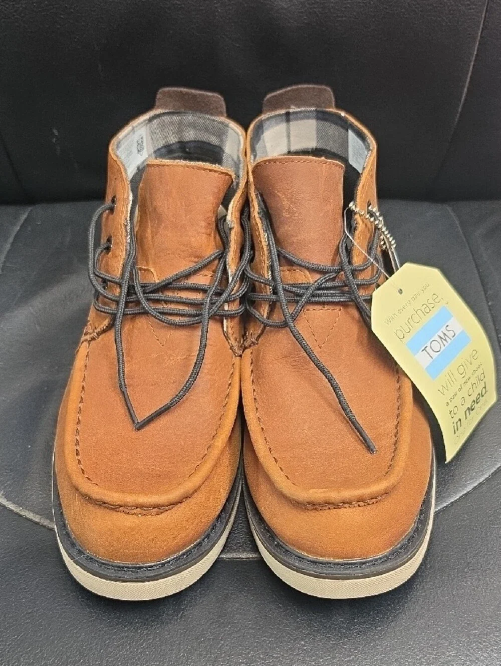 Toms Tan Brown Leather Chukka Boots